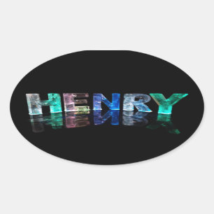 Adesivo Oval O Henry conhecido em 3D ilumina-se (a fotografia)