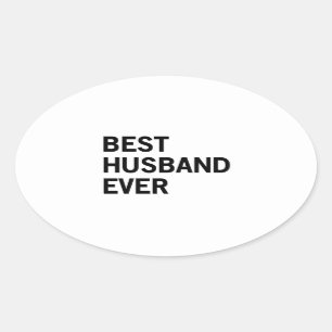 Adesivo Oval O melhor marido nunca