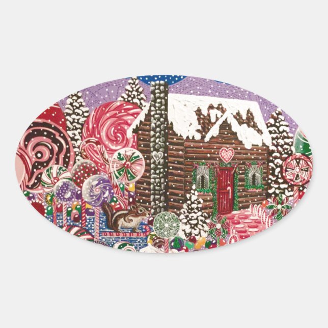 Adesivo Oval O Mundo das Minerações de Elizabeth (Frente)