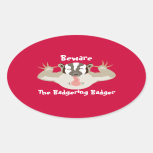 Adesivo Oval O oval Badgering de Badger_Beware