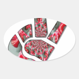 Adesivo Oval O poder na palma: a saluta de dois dedos