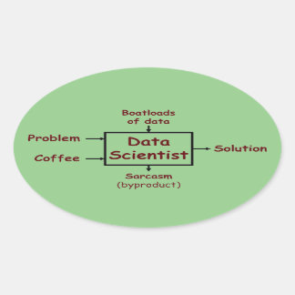 Adesivo Oval O que um cientista de dados faz o dia todo