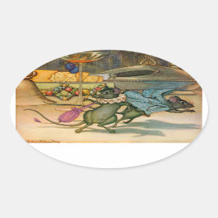 Adesivo Oval O Rato da Cidade e o Rato do País