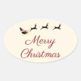 Adesivo Oval O Tema de Natal I