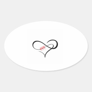 Adesivo Oval O Triplo H Infinity Heart