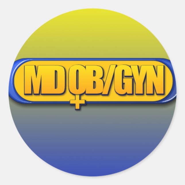 ADESIVO OVAL OB/GYN DO MD OBSTETRICS GYNECOLOGY (Frente)