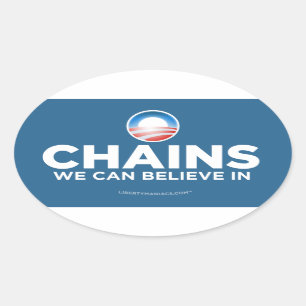 Adesivo Oval Obama Parody Chains Sticker