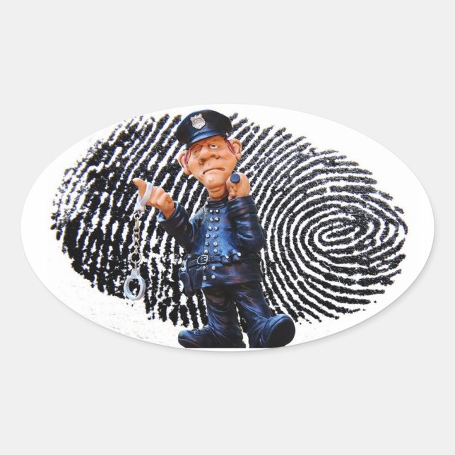 Adesivo Oval Oficial de Polícia (Frente)