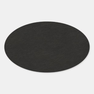 Adesivo Oval Olhar de couro preto