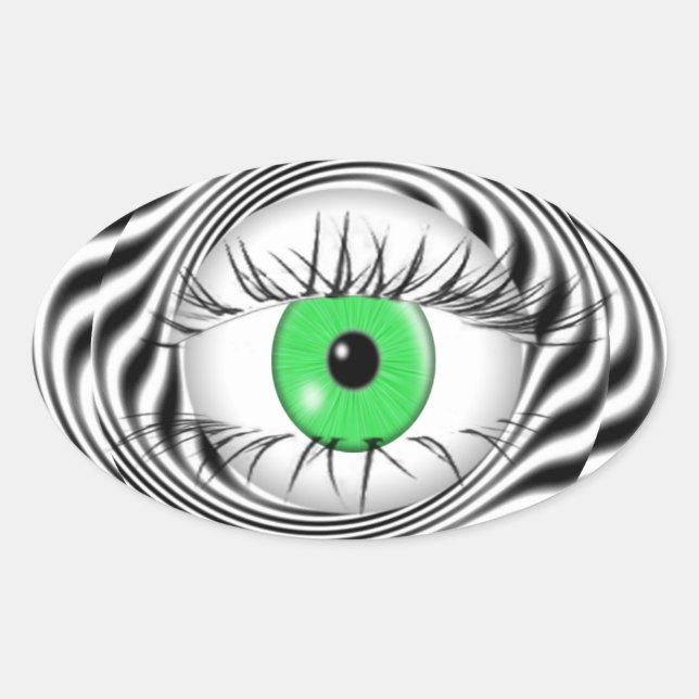 ADESIVO OVAL OLHOS HIPNÓTICOS - HIPNOTISTA (Frente)