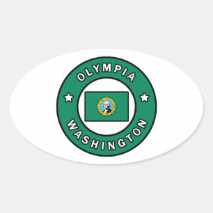 Adesivo Oval Olympia Washington