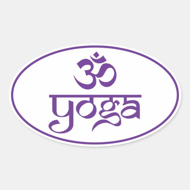 Adesivo Oval Om Yoga (Frente)