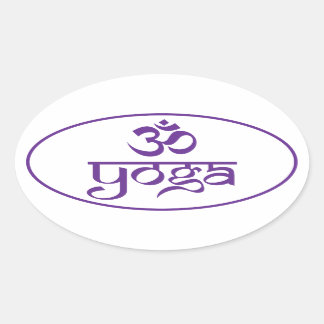 Adesivo Oval Om Yoga