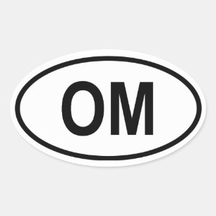 Adesivo Oval Omã "OM"