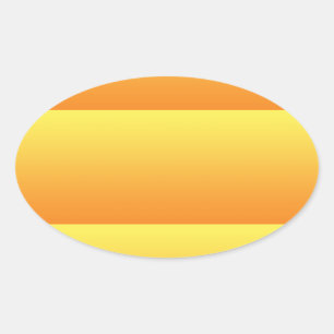 Adesivo Oval Ómbre Amarelo e Laranja