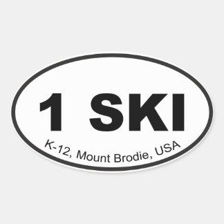 Adesivo Oval One Ski Euro Sticker