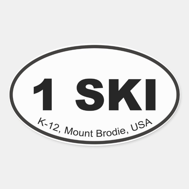 Adesivo Oval One Ski Euro Sticker (Frente)