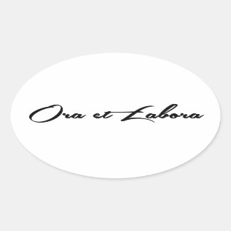 Adesivo Oval Ora e Labora