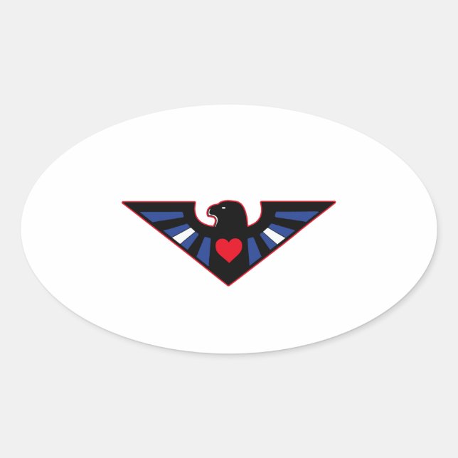 Adesivo Oval Orgulho da Águia de Couro (Frente)