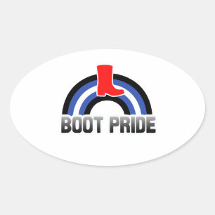 Adesivo Oval Orgulho da Bota