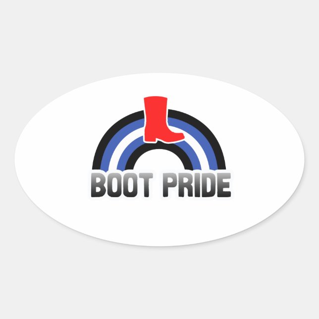 Adesivo Oval Orgulho da Bota (Frente)
