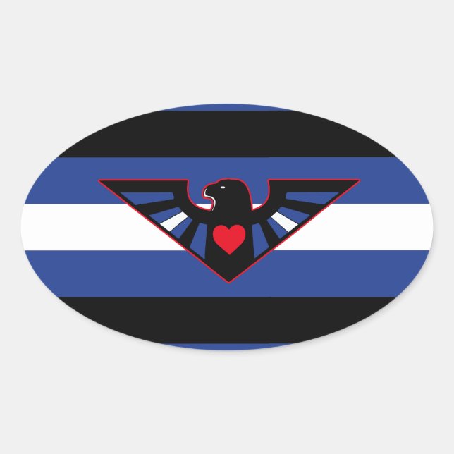 ADESIVO OVAL ORGULHO DE COURO (Frente)