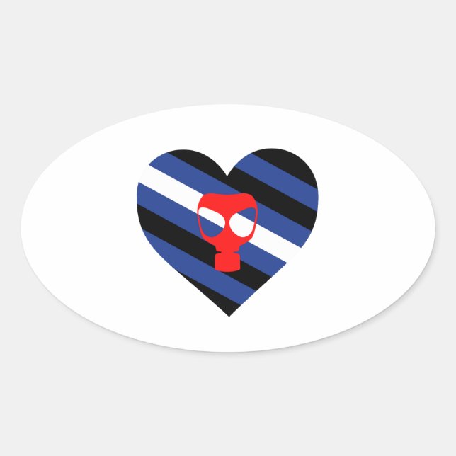 Adesivo Oval Orgulho de Máscara (Frente)