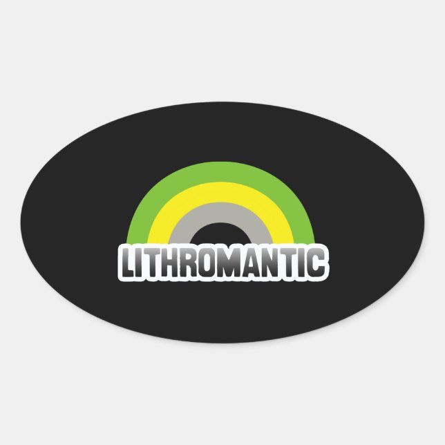 Adesivo Oval Orgulho Litromântico (Frente)