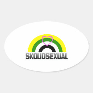 Adesivo Oval Orgulho Skoliossexual