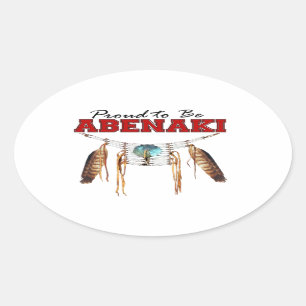 Adesivo Oval Orgulhoso ser Abenaki