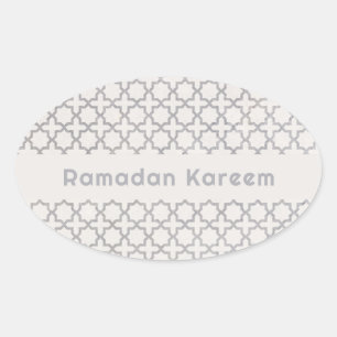 Adesivo Oval Ornamento Arabe Elegante