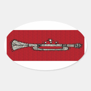 Adesivo Oval Ornamento do vintage