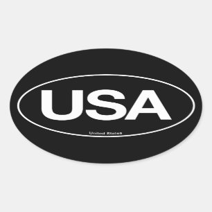 Adesivo Oval Os Estados Unidos ovais