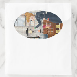 Adesivo Oval Os Meus Autoadesivos - Marie Curie