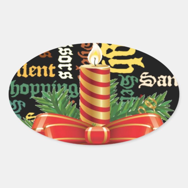 Adesivo Oval Os papais noeis têm um bom dia e uma noite melhor. (Frente)