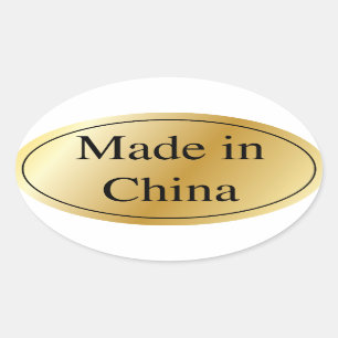 Adesivo Oval Ouro feito em China