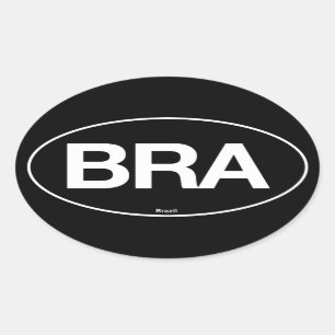 Adesivo Oval Oval de Brasil