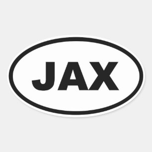 Adesivo Oval Oval de JAX Jacksonville