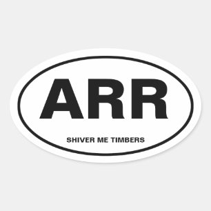 Adesivo Oval Oval do pirata
