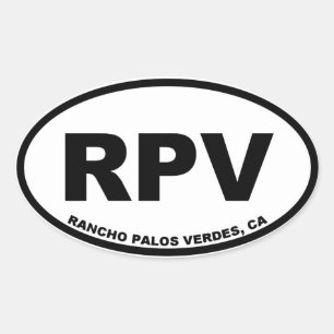 Adesivo Oval Oval do RPV Rancho Palos Verdes