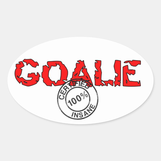 Adesivo Oval Oval Insane Goalie Sticker (Frente)