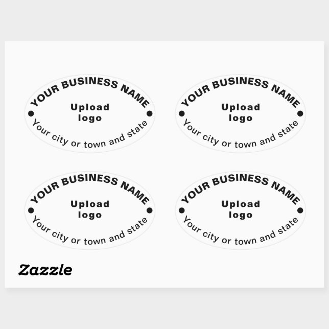 Adesivo Oval Oval Shape Business Marca no White Sticker (Folha)