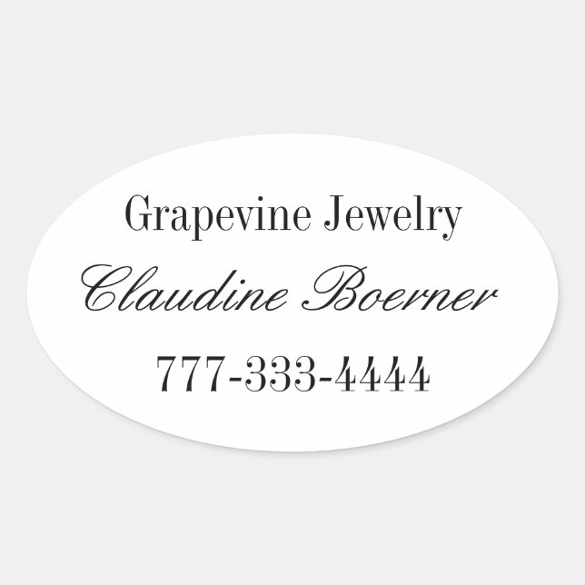 Adesivo Oval Oval Sheet Stickers for Business Artist Crafts (Frente)