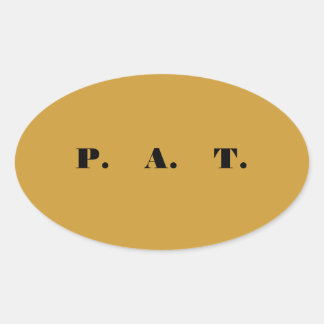 Adesivo Oval P.A.T. Sticker