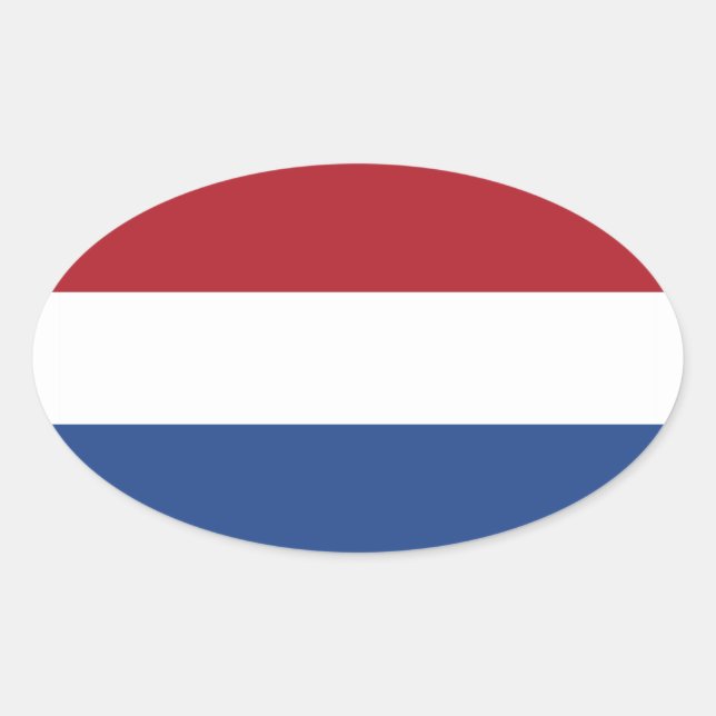 Adesivo Oval Países Baixos (Frente)