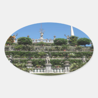 Adesivo Oval Palácio Borromeo em Stresa, Itália