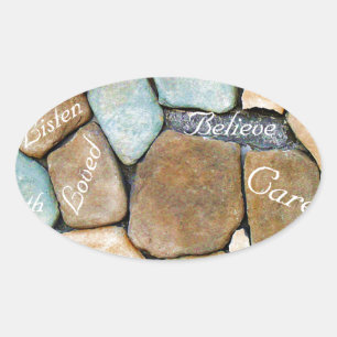 Adesivo Oval Palavras de encorajamento, Palavras de Esperança