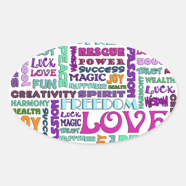 Adesivo Oval Palavras Do Espírito (Frente)