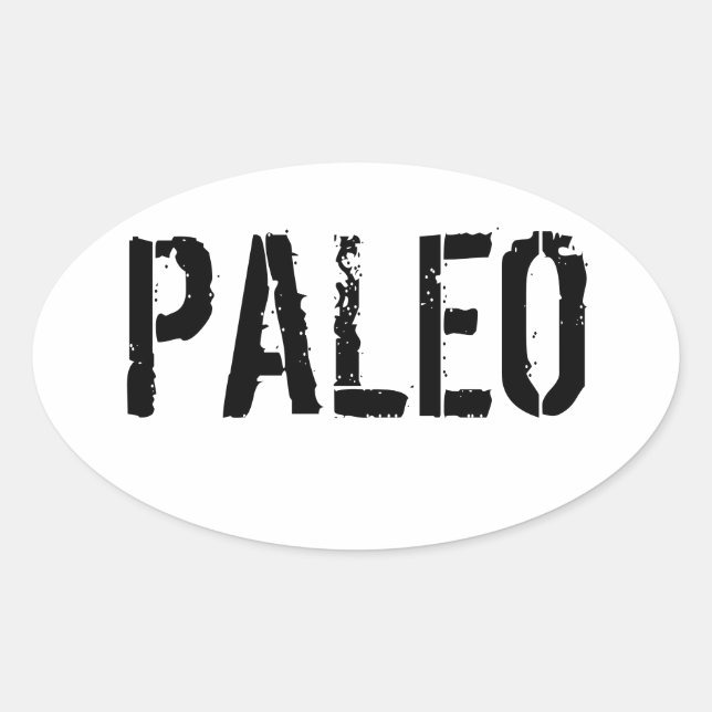 Adesivo Oval Paleo Bumper Sticker (Frente)