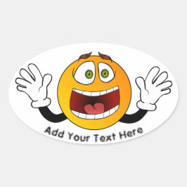 Adesivo Oval Panic Emoji